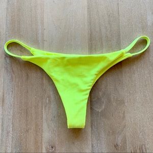 Frankies Bikinis neon yellow bottom